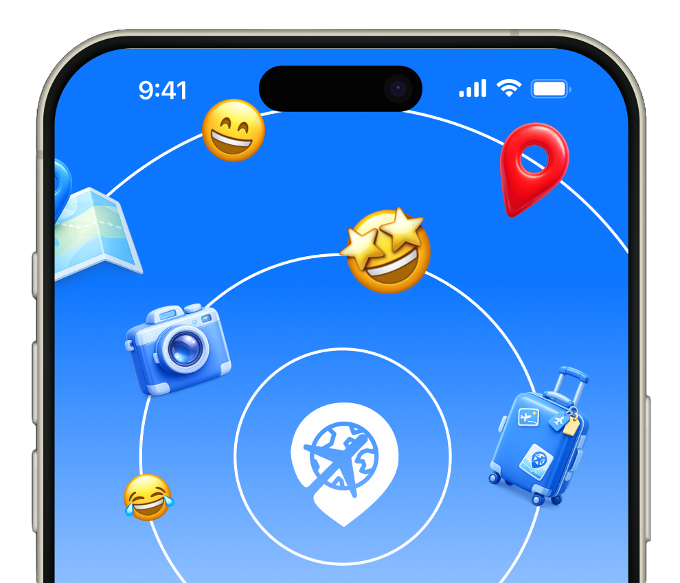 TripwiseGO mobile app showing interactive travel dashboard on iPhone